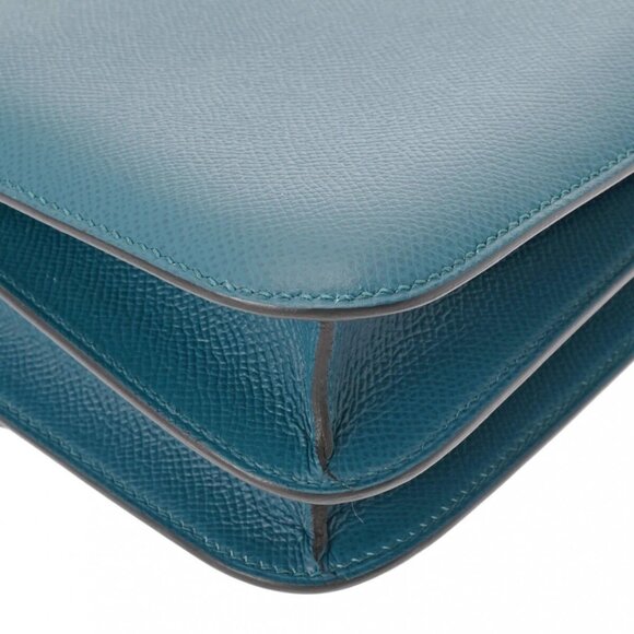 HERMES Vert bosphore shoulder bag - Picture 10 of 12